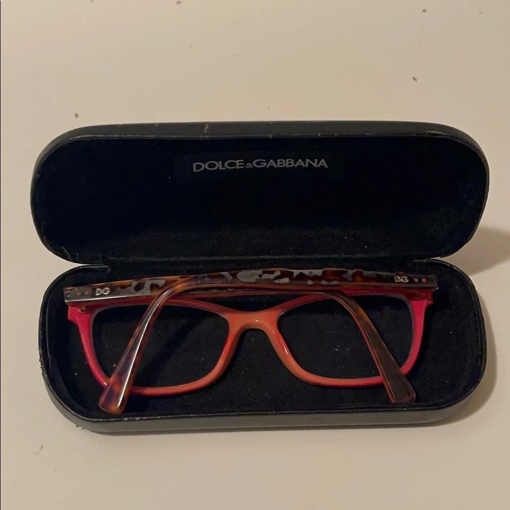 Doloc Gabbana beautiful eyeglasses red and brown